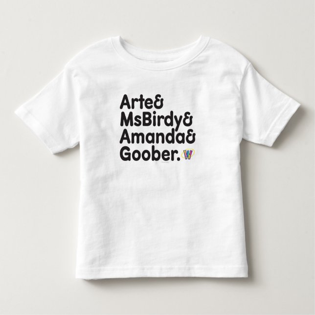 Webkinz Names Design Toddler T-Shirt (Front)