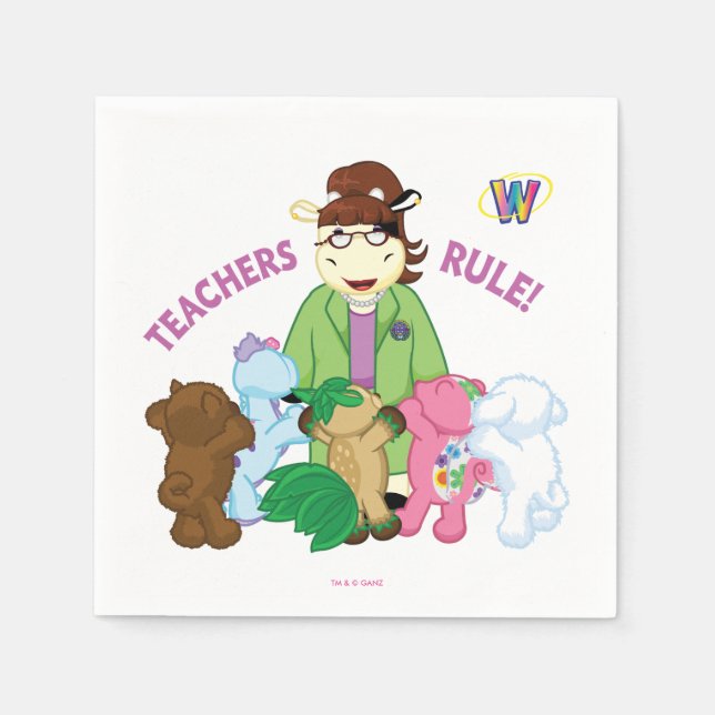 Webkinz: Teachers Rule! Napkin (Front)