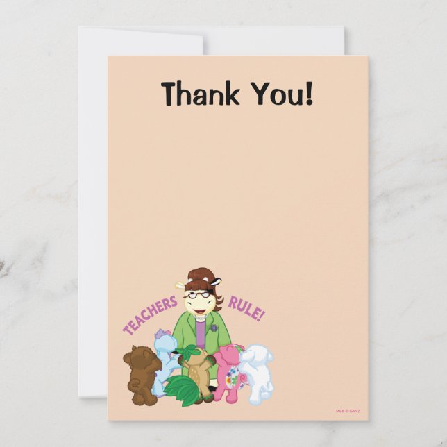 Webkinz: Teachers Rule! Thank You Card (Front)