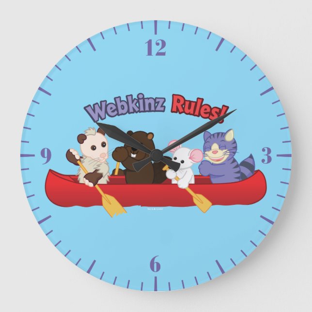 Webkinz | Webkinz Rules Canoe Trip Large Clock (Front)