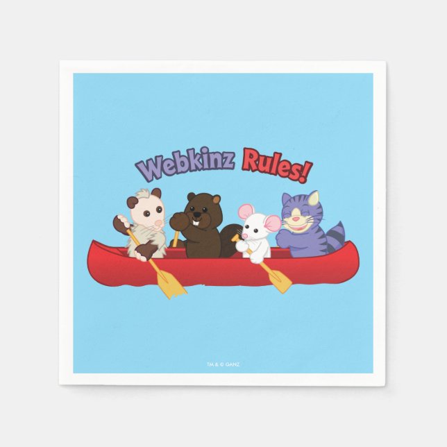 Webkinz | Webkinz Rules Canoe Trip Napkin (Front)