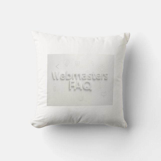 Webmasters FAQ Cushion (Front)