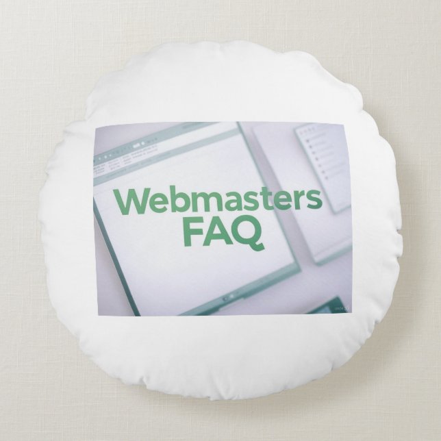 WebMasters FAQ Round Cushion (Front)