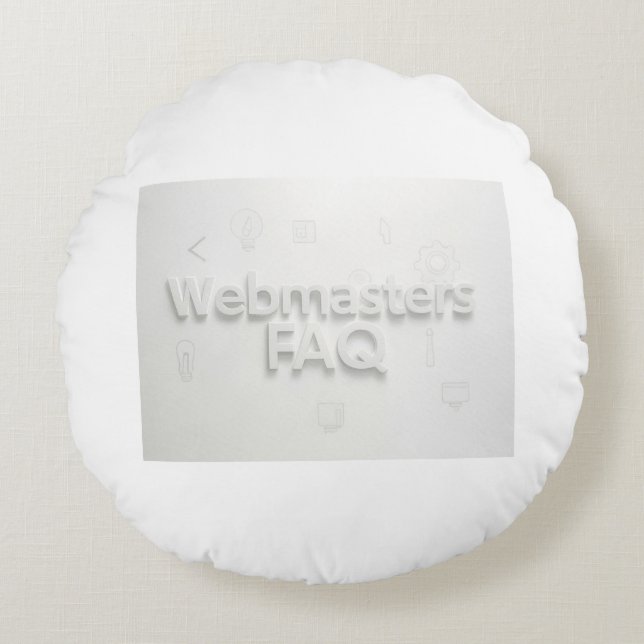 Webmasters FAQ Round Cushion (Front)