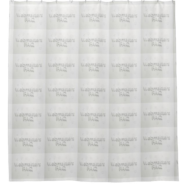 Webmasters FAQ Shower Curtain (Front)