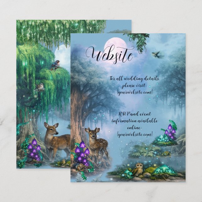 Website Bioluminescent Elegance Wedding Collection Enclosure Card (Front/Back)