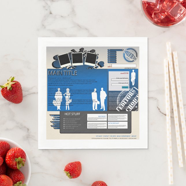 Website Layout Paper Napkins (Creator Uploaded)