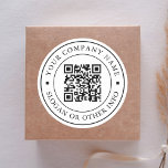 Website Link QR Code Minimal Business Name Classic Round Sticker<br><div class="desc">Simple business sticker with your QR code website link. For more advanced customisation of this design,  please click the BLUE DESIGN TOOL BUTTON above!  Matching items are also available.</div>