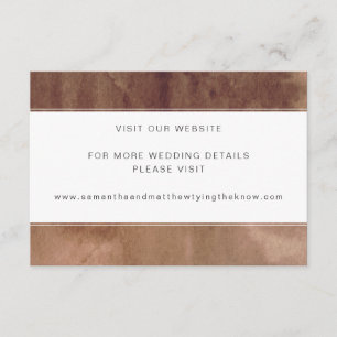 Website or Other Info. Earthy Watercolor Enclosure Card