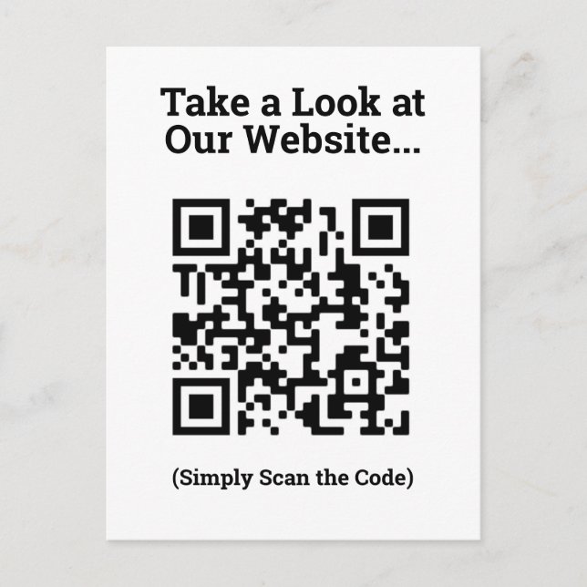 Website Promotion by QR Code Design Postcard (Front)