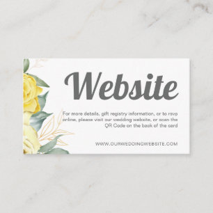 Website QR Code yellow watercolor modern simple Enclosure Card