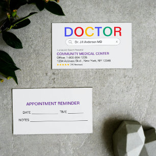 Website Search Result Doctor Appointment Business Card