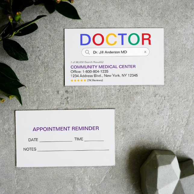 Website Search Result Doctor Appointment Business Card (Website Search Result Doctor Appointment Business Card
)