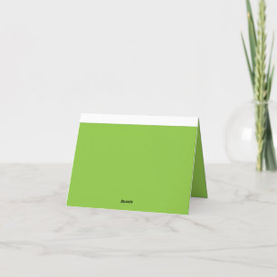 Website with a Green Background and White Border Thank You Card