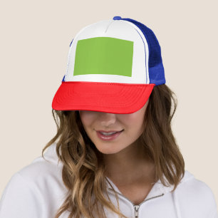 Website with a Green Background and White Border  Trucker Hat