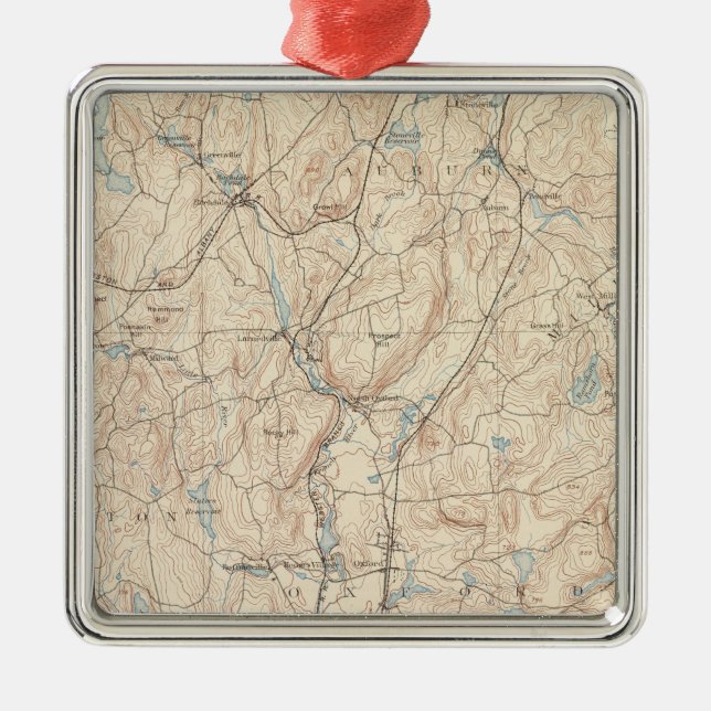 Webster, Massachusetts Metal Tree Decoration (Front)