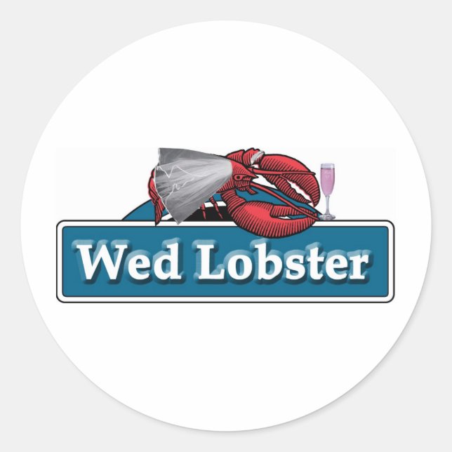 Wed Lobster Classic Round Sticker (Front)