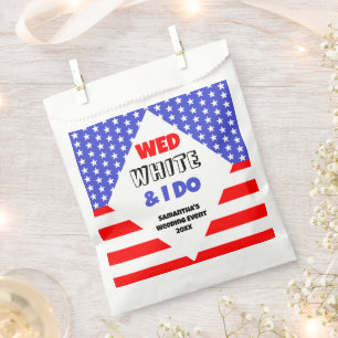 Wed, White & I Do Patriotic Wedding Event Favour Bags