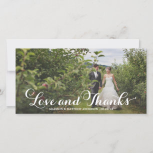 Wedded Bliss Wedding Thank You Photo Card