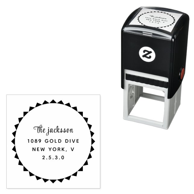 weddin Couple Names Simple Typography Wedding Self-inking Stamp (In Situ)