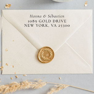 weddin Couple Names Simple Typography Wedding Self-inking Stamp