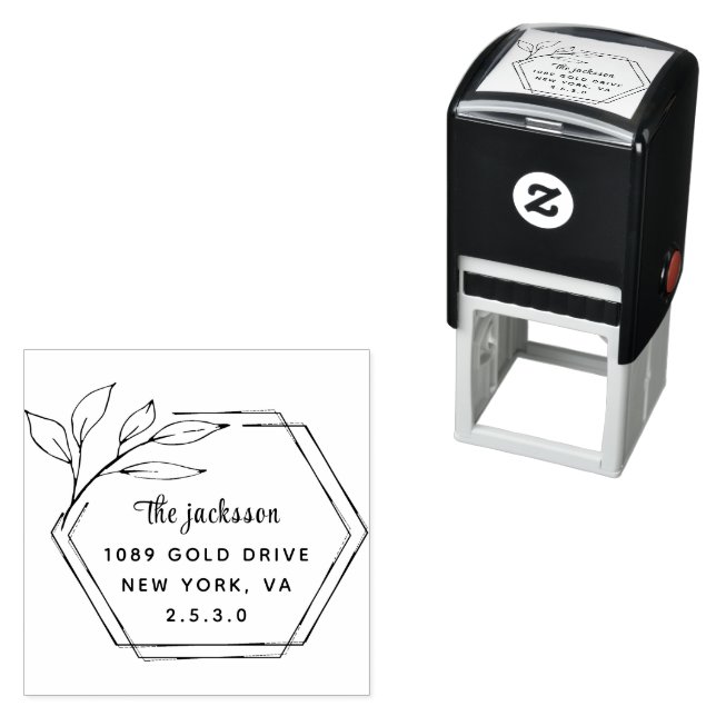 weddin Couple Names Simple Typography Wedding Self-inking Stamp (In Situ)