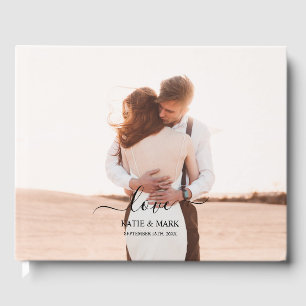 Wedding 2 Photo Memory Love Script Wedding Guest Book
