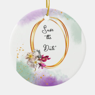 Wedding abstract invitation ceramic tree decoration