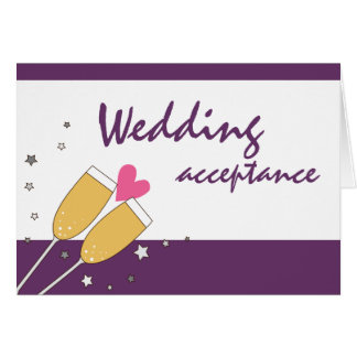 Wedding Acceptance Champagne Toast- Purple