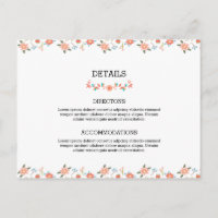 Wedding Accommodation Card