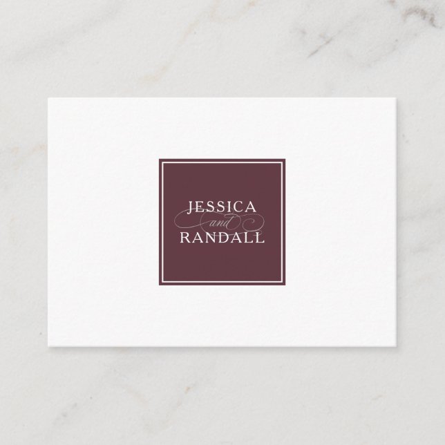 Wedding Accommodations and Details Information Enclosure Card (Front)