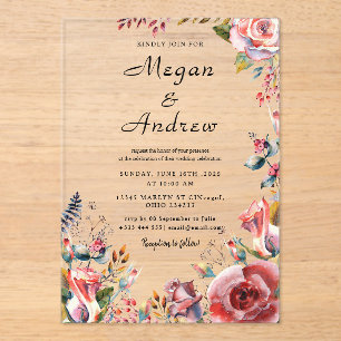 WEDDING Acrylic Invitations