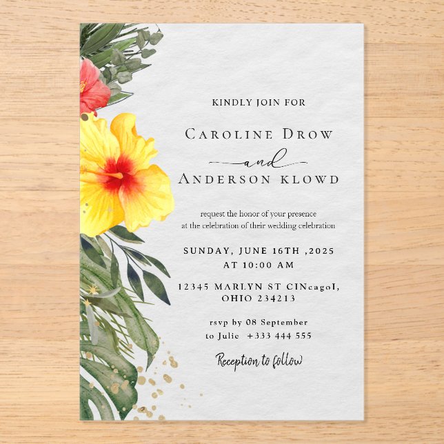 WEDDING Acrylic Invitations (Front)