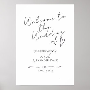 Wedding Acrylic Sign Welcome Minimalistic.