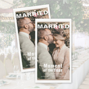 Wedding Add Photo Paper Napkin