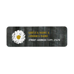 Wedding Address Label - Daisy and Barnwood