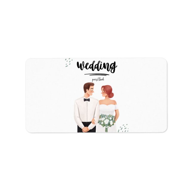 Wedding Address Labels Elegant Personalised Mail (Front)
