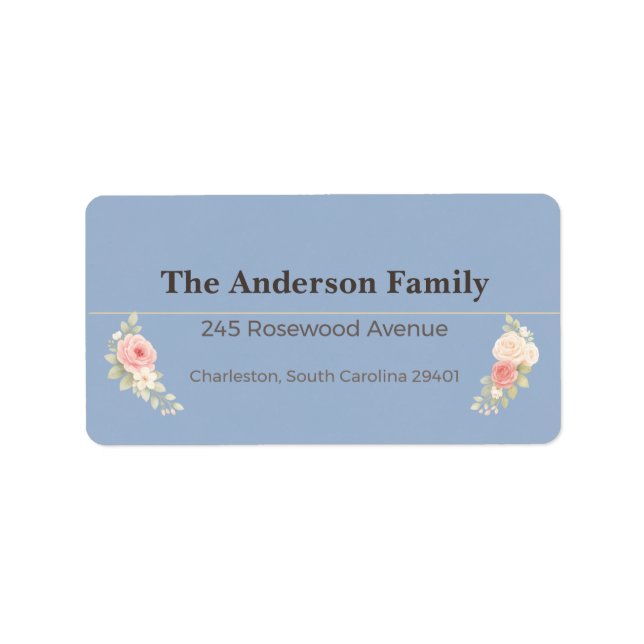 Wedding Address Labels | Luxury Floral Return (Front)