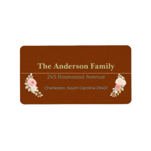 Wedding Address Labels Luxury Floral Return