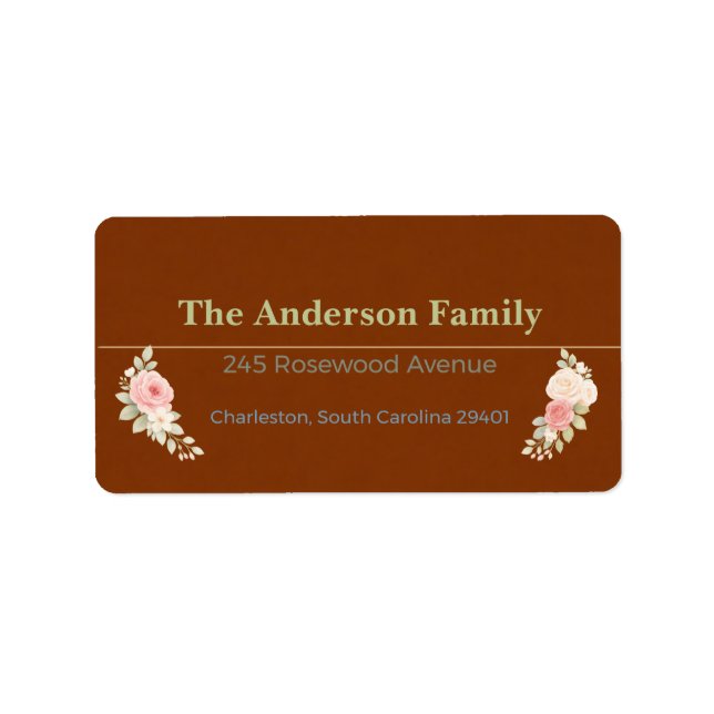 Wedding Address Labels | Luxury Floral Return (Front)
