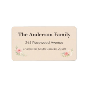 Wedding Address Labels   Luxury Floral Return