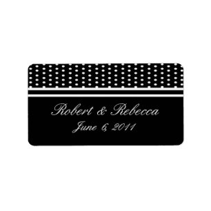 Wedding Address or Favour Label, Polka Dots Label