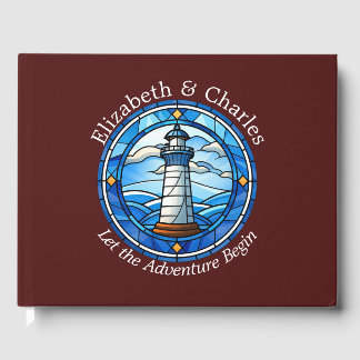 Wedding Adventure Lighthouse Sailing Nautical Guest Book