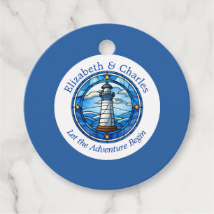 Wedding Adventure Lighthouse Sailing Nautical Name Favour Tags