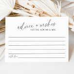 Wedding Advice and Wishes Flat Card<br><div class="desc">These wedding advice and wishes cards are a great way for guests to share their message with the bride and groom. With a modern minimalist design, each card offers space for personalised messages, marriage advice, and well-wishes for the new Mr. and Mrs. Perfect for any wedding style, these cards will...</div>