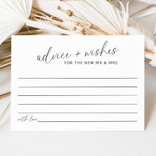 Wedding Advice and Wishes Flat Card