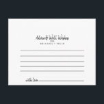 Wedding Advice Card<br><div class="desc">This  wedding advice card is perfect for a modern wedding. The design features . These cards are perfect for a wedding,  bridal shower,  baby shower,  graduation party & more. Personalise the cards with the names of the bride and groom,  parents-to-be or graduate.</div>