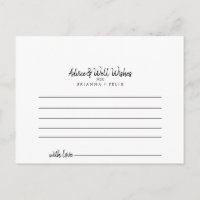 Wedding Advice Card