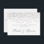 Wedding Advice Card Elegant Silver Confetti<br><div class="desc">Wedding Advice Card Elegant Silver Confetti</div>