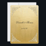 Wedding Advice Comment Card Gold Foil Glitter<br><div class="desc">Funny comment,  advice cards for your guests. Pretty faux gold foil paper,  glitter and sparkles. Lovely,  faux gold filigree corners with sparkling stars. Personalise text to any silly,  fun questions or comments you want.</div>